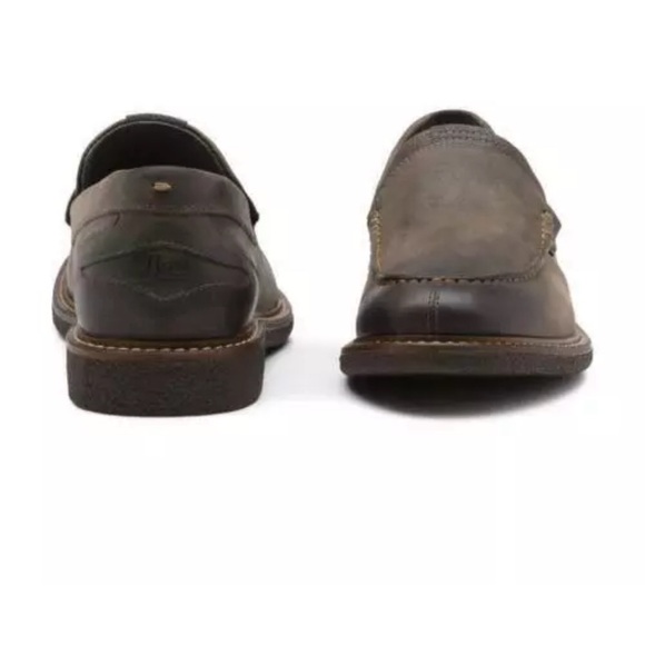 G.H Bass Buckley Men’s Leather Loafers Distressed Gray Size 10 M - Picture 2 of 9